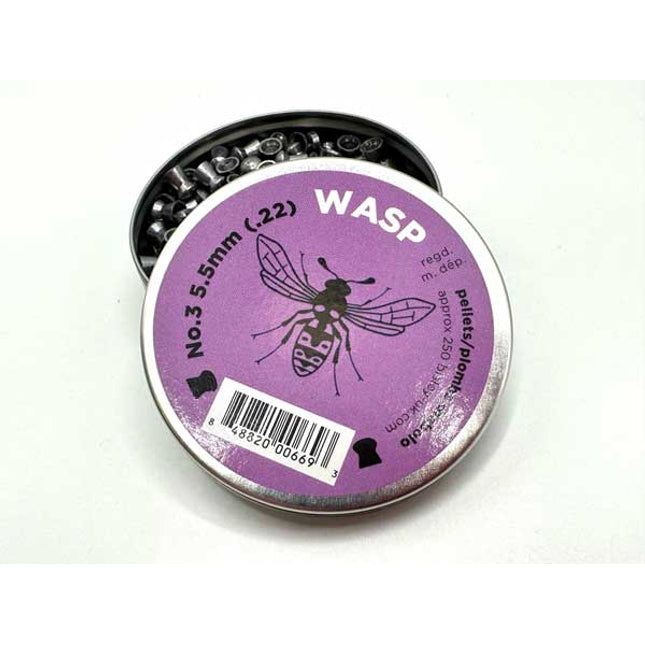 Wasp 5.5 Purple .22 Pellets Tin of 250 14.66g