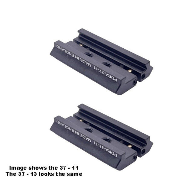 2 X Dovetail To Picatinny Weaver 37mm / 13 mm To 22mm Rail Converter bottom