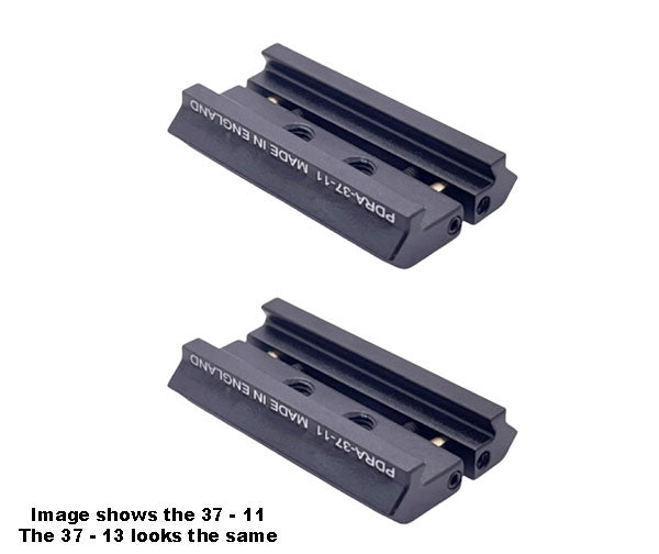 2 X Dovetail To Picatinny Weaver 37mm / 13 mm To 22mm Rail Converter bottom