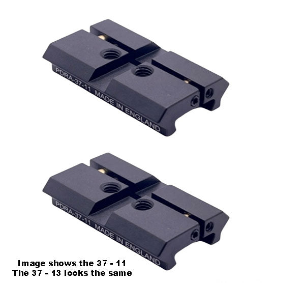2 X Dovetail To Picatinny Weaver 37mm / 13 mm To 22mm Rail Converter