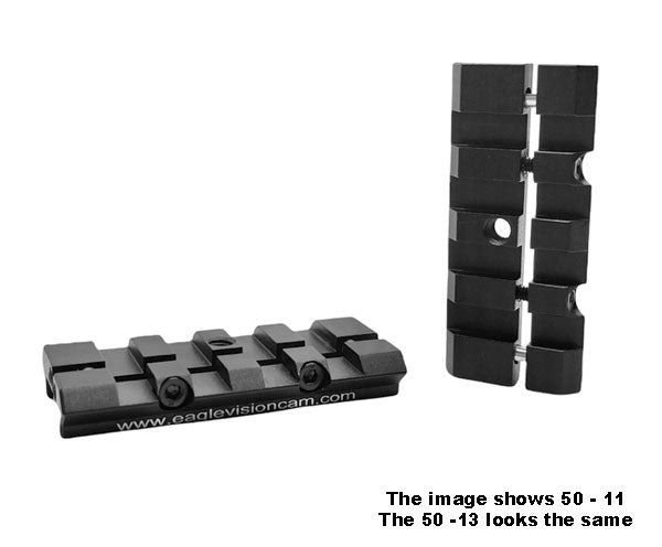 2 X Dovetail To Picatinny Weaver 50mm / 13 mm To 22mm Rail Converter image