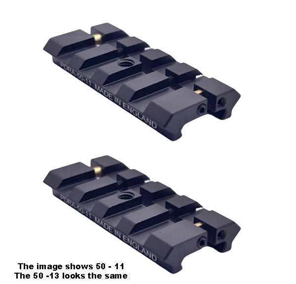 2 X Dovetail To Picatinny Weaver 50mm / 13 mm To 22mm Rail Converter