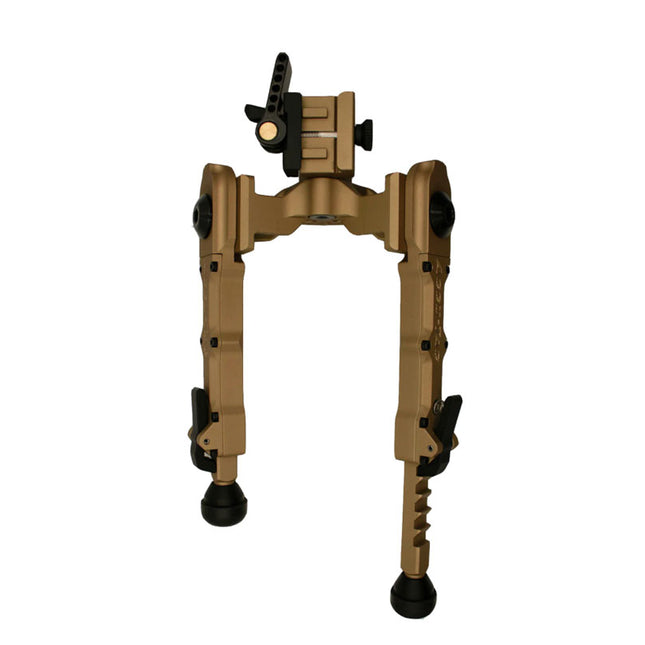 Accu-Tac Wide Body WB-4 Bipod - Rifle and Airgun Picatinny- FDE Flat Dark Earth from above