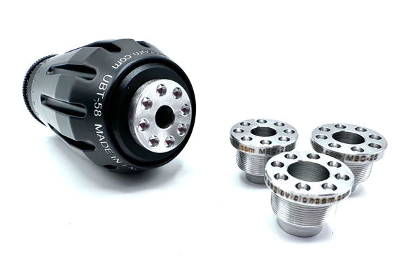 Eagle Vision Universal Harmonic Barrel Tuner - Black STD Front End adapters inserted