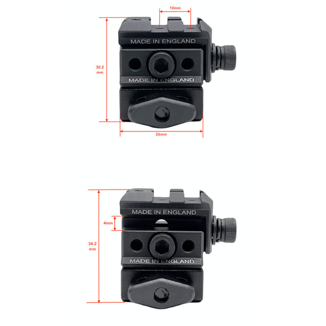 Eagle Vision - Compact MOA Fully Adjustable Picatinny Riser Block measurements 