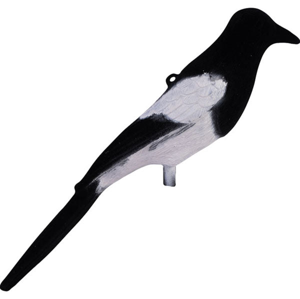 Flocked Magpie Decoy On Plastic Pole
