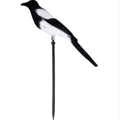 Flocked Magpie Decoy On Plastic Pole