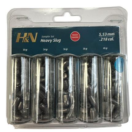 H&N HP Heavy Slugs Sampler Pack .22 - .218 - .30g / .34gr / .36gr / .38gr / .40gr
