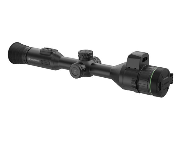 HikMicro Alpex 4k A50EL Rifle Scope with LRF and Ballistics Calculator side view