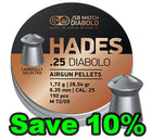 JSB Hades .25 - 26.54g - 6.35 - 300 per Tin - 10 Tins