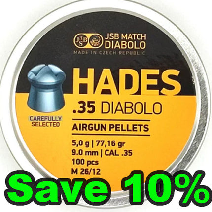 JSB Hades .35 - 77.16g - 9.0mm - 100 per Tin - 10 Tins