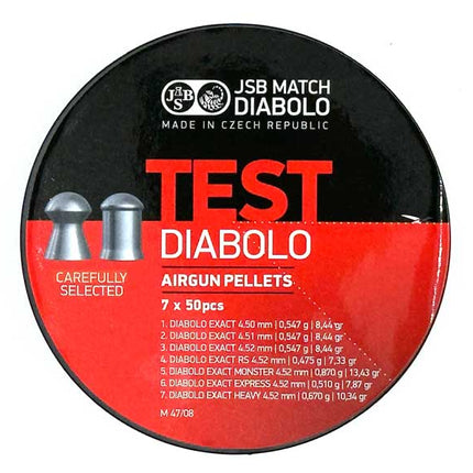 JSB Diabolo Exact Airgun Pellets Test Packet .177