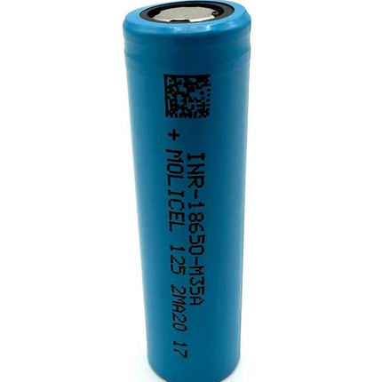Molicel 18650 Flat Top Battery M35A 3,500mAh - 10A spare pard battery