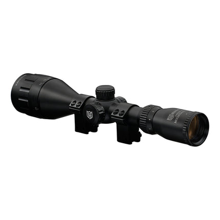 Nikko Stirling - MountMaster AO illuminated One Inch Tube Half Mil Dot Reticle 3-9x50 side view