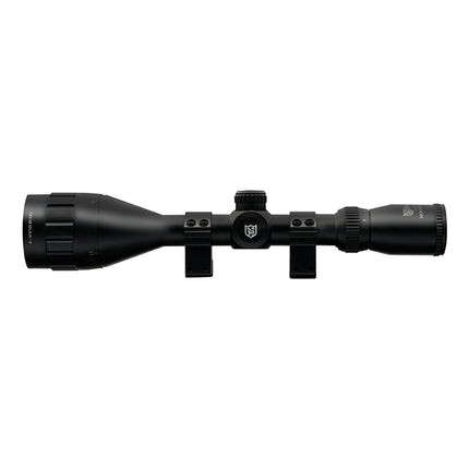 Nikko Stirling - MountMaster AO illuminated One Inch Tube illuminated Half Mil Dot Reticle 4-16x50 left view