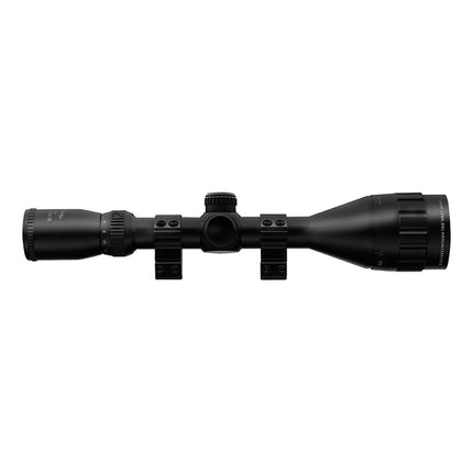 Nikko Stirling - MountMaster AO illuminated One Inch Tube illuminated Half Mil Dot Reticle 4-16x50 side view