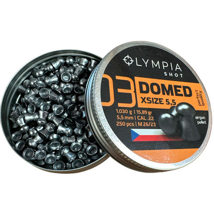 Olympia Shot Airgun Pellet - Domed X Size  5.5mm / 15.89gr 250 Per Tin