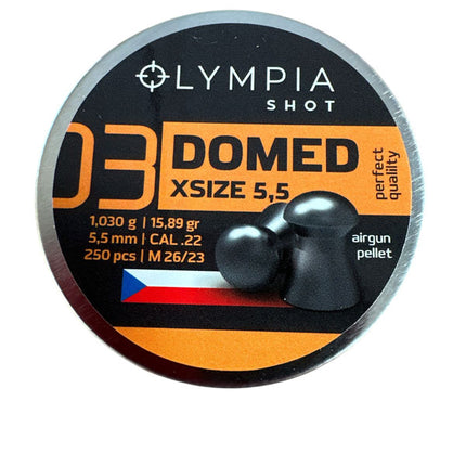 Olympia Shot Airgun Pellet - Domed X Size  5.5mm / 15.89gr 250 Per Tin
