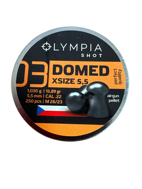 Olympia Shot Airgun Pellet - Domed X Size  5.5mm / 15.89gr 250 Per Tin