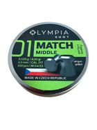 Olympia Shot Airgun Pellet - Match Middle 4.5mm / 8.02gr 500 per Tin