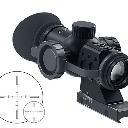 Immersive Optics 10x24 MILDOT w/MOA ADJ MOUNTS