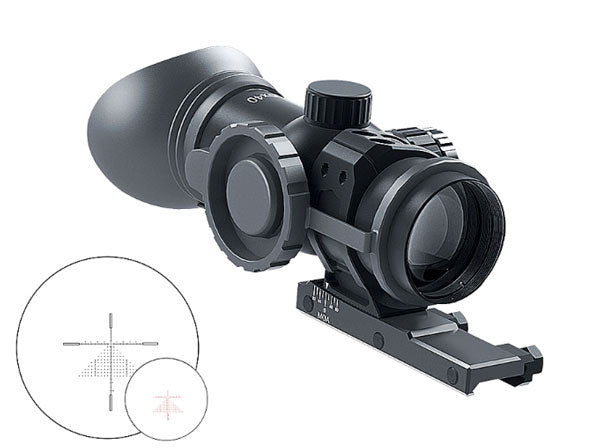 Immersive Optics 10x40 MILDOT EXTENDED w/MOA ADJ MOUNTS