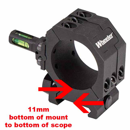 Wheeler Pic Rail Scope Rings - 34mm - Med - Anti Cant - Pic Rail