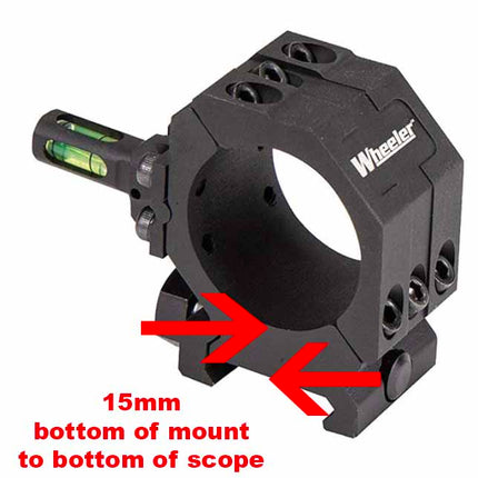 Wheeler Rifle Scope Rings 34mm, High, Anti Can't , Pic Rail