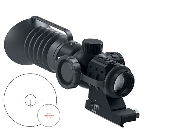 Immersive Optics 5x24 MILDOT RAPID w/MOA ADJ MOUNTS