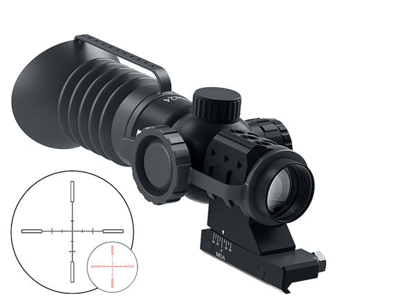 Immersive Optics 5x24 MILDOT w/MOA ADJ MOUNTS