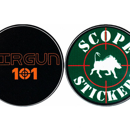 Scope Turret Stickers - Yellow - Yards - Airgun / Rifle