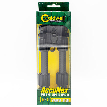 Caldwell Accumax Premium Carbon Fibre Bipod - Swivel Stud - 6-9 inch