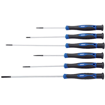 Drapers Tools Extra Long Precision Screwdriver Set (6 Piece)