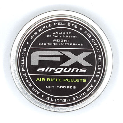 FX Airguns .22 Pellets 5.52mm / 500 Per Tin / 18.1g