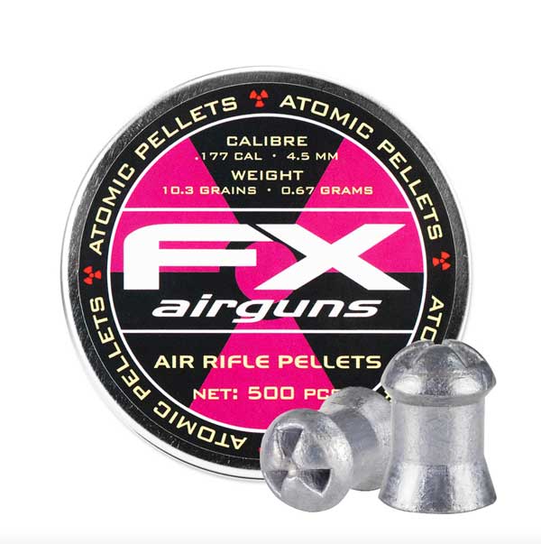 FX Airguns .177 Atomic Pellets 4.5mm / 500 Per Tin / 10.3g