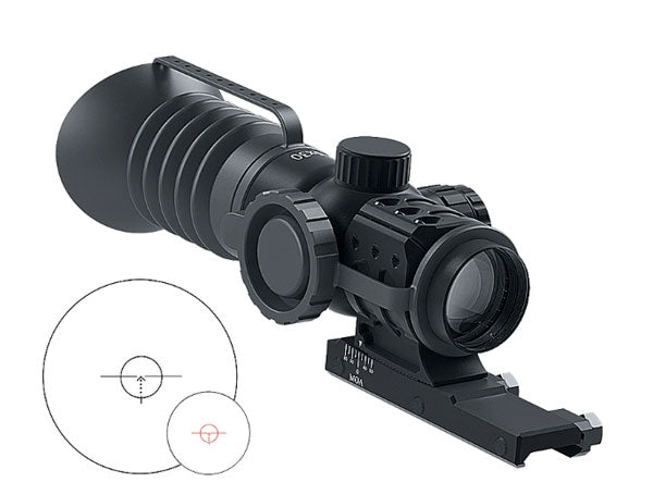 Immersive Optics 5x30 MILDOT RAPID w/MOA ADJ MOUNTS