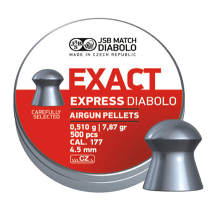 JSB Exact Express .177 Pellets 4.52mm / 500 Per Tin / 7.87g