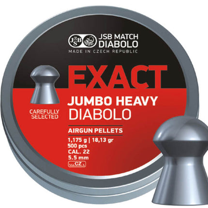 JSB Jumbo Heavy Diabolo .22 Pellets 18.13g - 5.52 / 500 per Tin