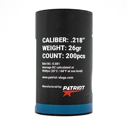 Patriot Javelin Slugs .22 / .218 / 26g