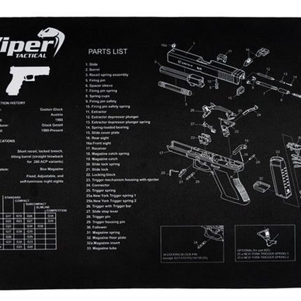 Pistol Mat - Glock Diagram - Viper