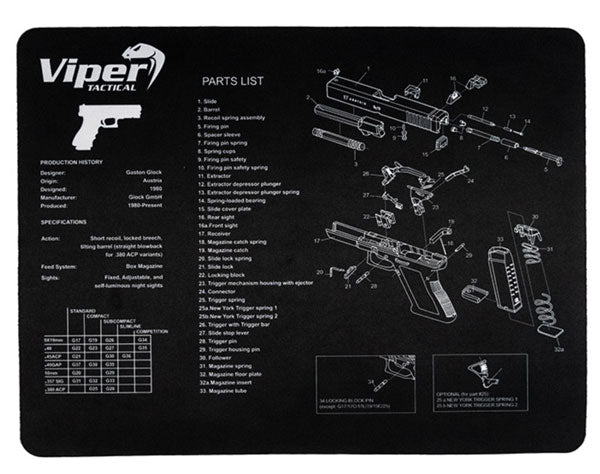 Pistol Mat - Glock Diagram - Viper
