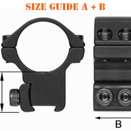 Sportsmatch - 1 Inch Dovetail 9.5-11.5mm - HT08C - 24mm Mounts scope