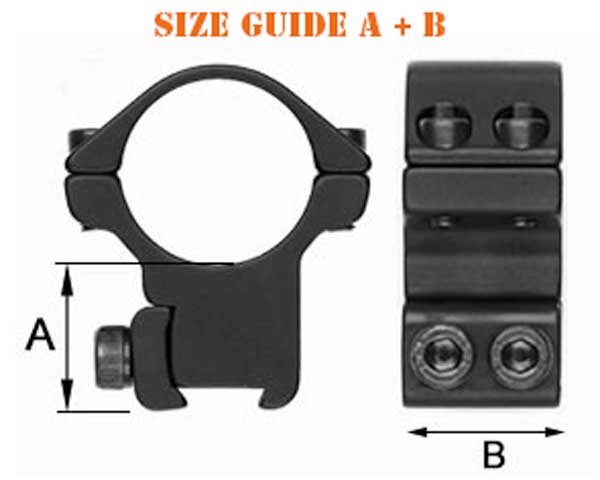 Sportsmatch - 1 Inch Dovetail 9.5-11.5mm - HT08C - 24mm Mounts scope