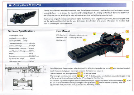 ZB_Lite Pro - Adjustable Picatinny Mount - PARD NV 008 - Camiszon